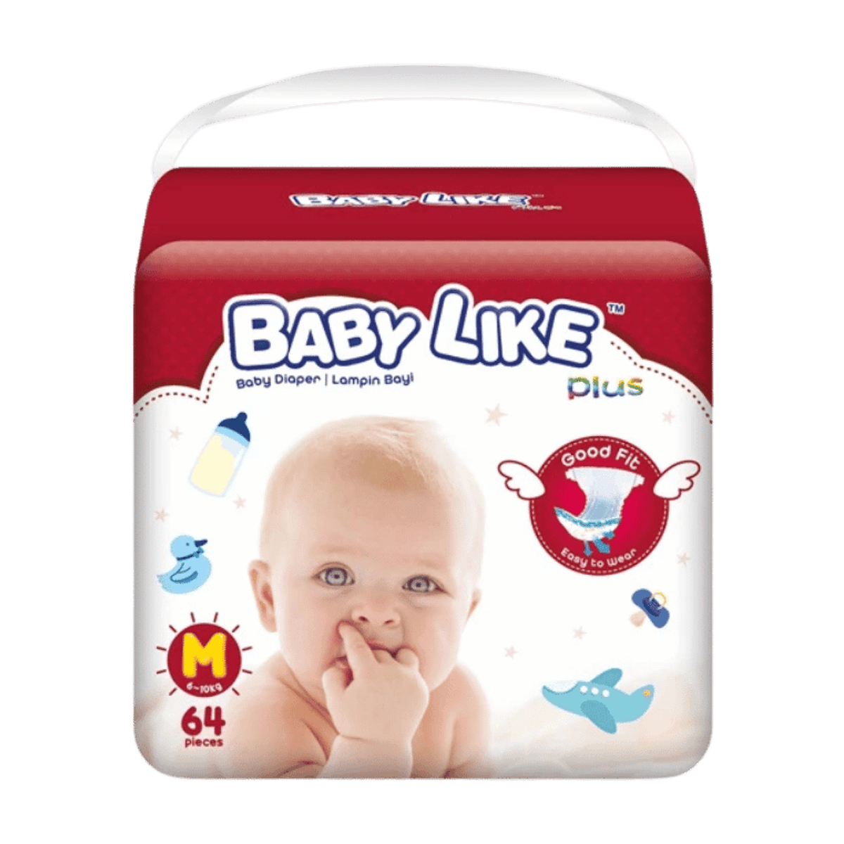 BabyLike — Tape diaper, size M